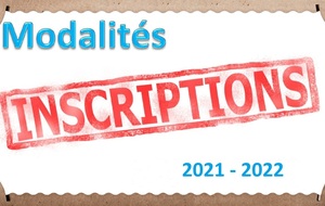 INSCRIPTIONS 2021 - 2022