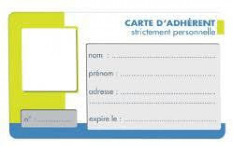 Cartes d'adhérent