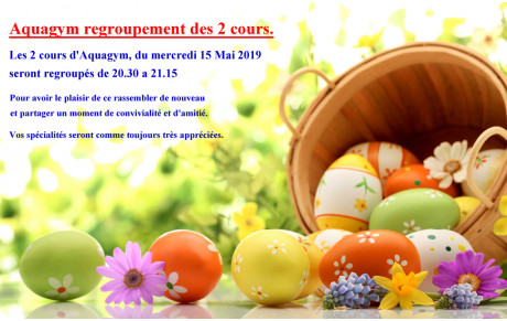 Aquagym regroupement des 2 cours.