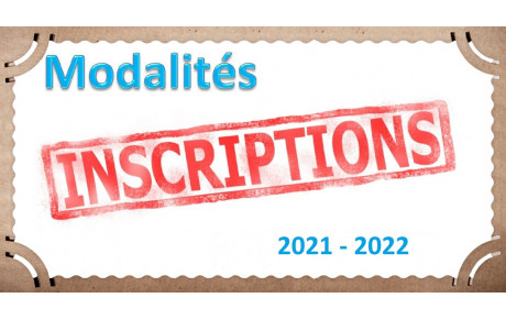 INSCRIPTIONS 2021 - 2022